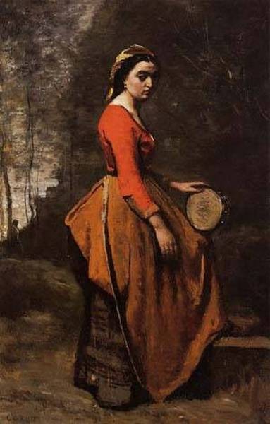 Gypsy with a Basque Tamborine 1850 1860